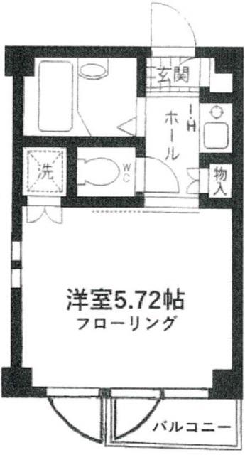 アルベリーノ上落合(1K/4階)の間取り写真