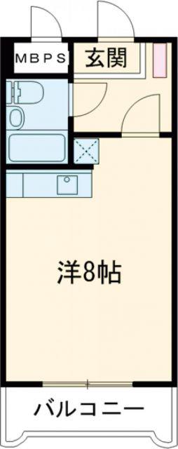 メゾンYS(1K/6階)の間取り写真
