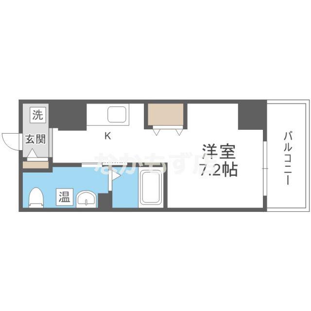 ウィズイン北花田(1K/10階)の間取り写真