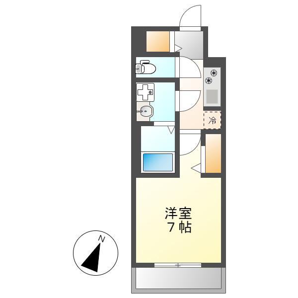 S-RESIDENCE金山三丁目(1K/11階)の間取り写真