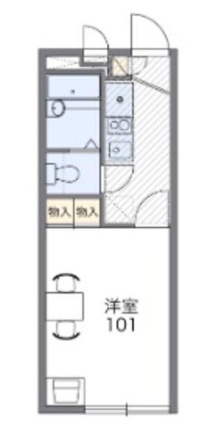 レオパレスパヴィヨンブラン(1K/2階)の間取り写真