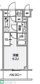 S-RESIDENCE横濱磯子ALIZE(1K/5階)の間取り写真