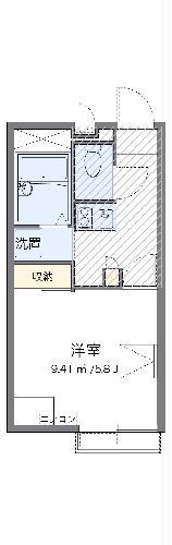 レオパレスシルフィー(1K/3階)の間取り写真