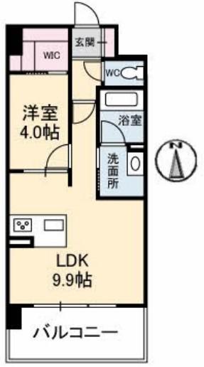 プレミア ステーション 西口(1LDK/3階)の間取り写真
