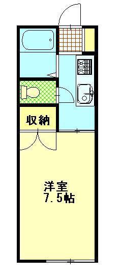 パークハイツ板橋(1K/2階)の間取り写真