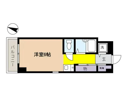 メインステージ打出(1K/4階)の間取り写真