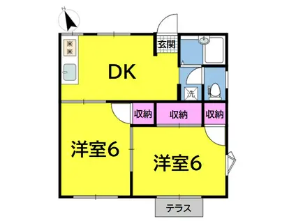 コーポSUZUKI(2DK/1階)の間取り写真
