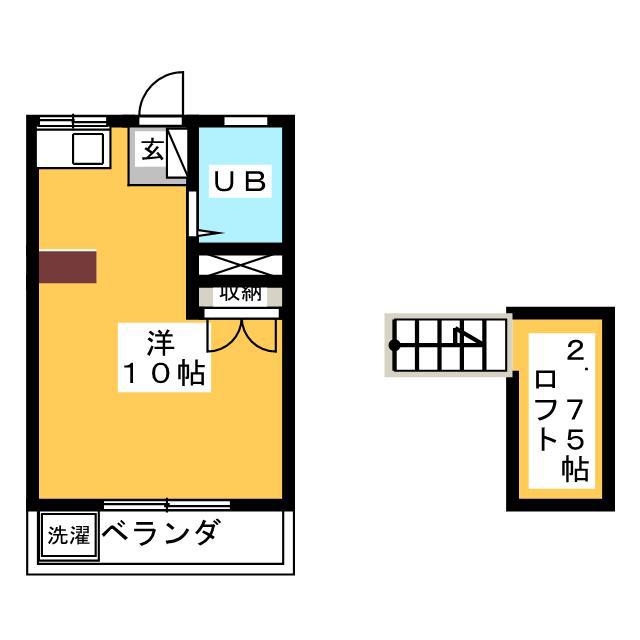 ピアハウス狭山(ワンルーム/2階)の間取り写真