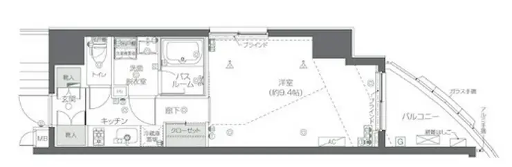 ZOOM新宿夏目坂 2階階 間取り