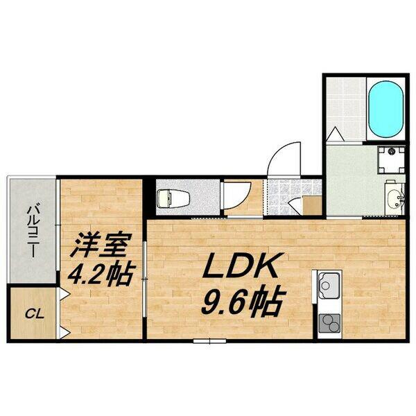 LECOCON一宮V(1LDK/2階)の間取り写真