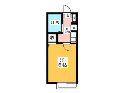 アパートメントハウス上島(1K/1階)の間取り写真
