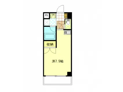 福地産業西十日市ビル(ワンルーム/2階)の間取り写真