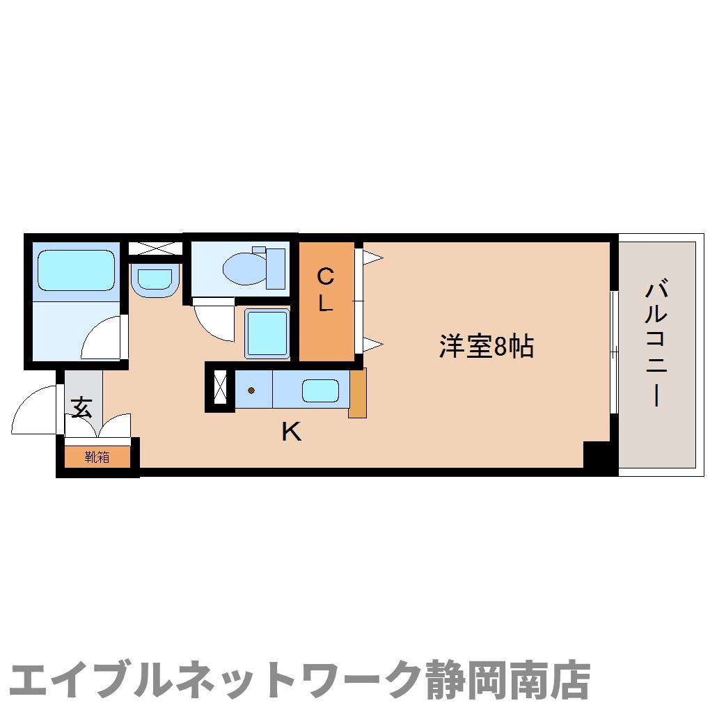 カーサフォンテ(ワンルーム/3階)の間取り写真