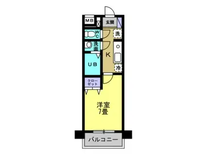 フェリーチェ万願寺(1K/4階)の間取り写真