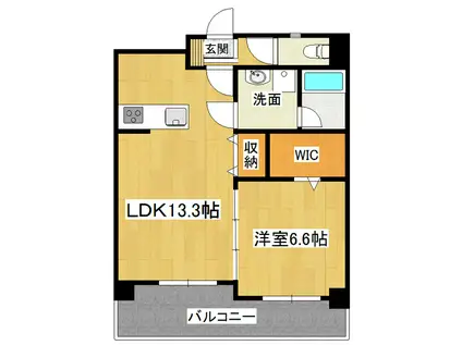 メゾンサンテ(1LDK/4階)の間取り写真