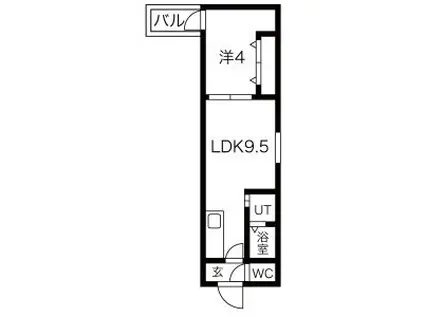 MUSES花園本町(1LDK/3階)の間取り写真