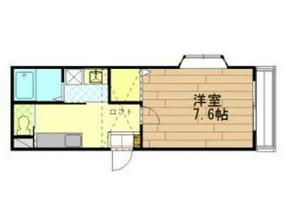 ＪＲ八高線 毛呂駅 徒歩1分 2階建 築22年(1K/1階)の間取り写真
