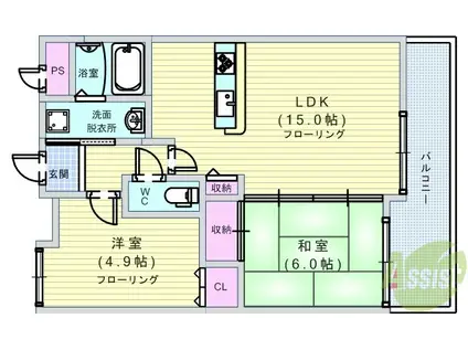 スプリングヒルズⅢ(2LDK/1階)の間取り写真