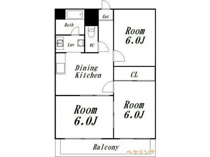 極楽ハイツ(3DK/3階)の間取り写真