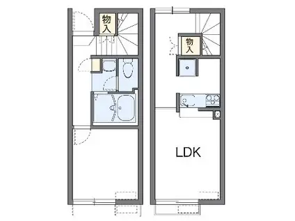 NANA(1LDK/1階)の間取り写真