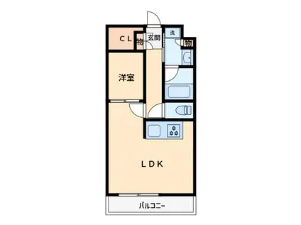 PARKSIDE HILL TOKIWA(1LDK/2階)の間取り写真