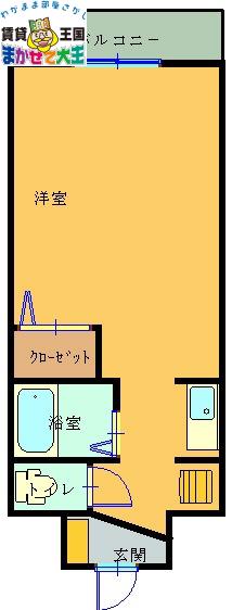 フォーサイト千歳(ワンルーム/4階)の間取り写真