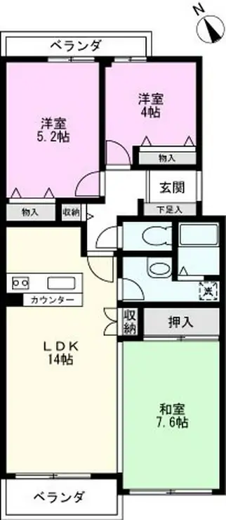 キャピタルマンション志木 2階階 間取り