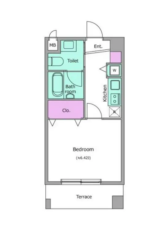 レジディア新川 1階階 間取り