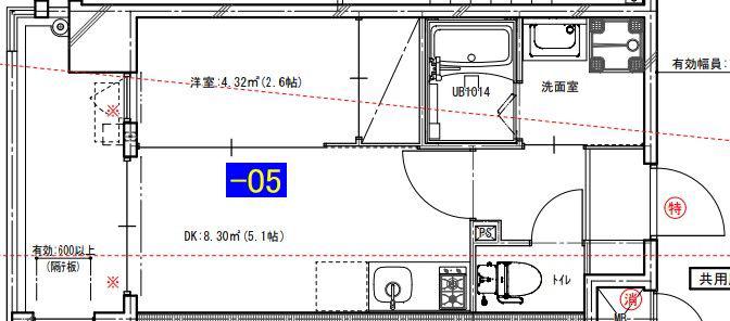 MODERN PALAZZO 博多駅南5丁目(1DK/8階)の間取り写真