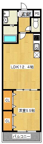 フジパレス塚本(1LDK/1階)の間取り写真