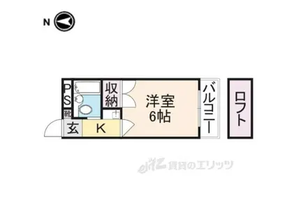 サクラコートナカタ(1K/2階)の間取り写真