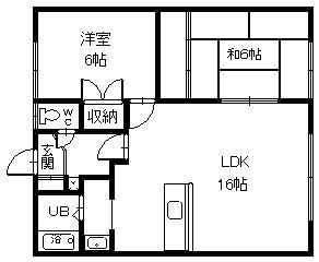 柴ハイツ(2LDK/1階)の間取り写真