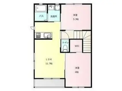 ラフィーネ A(2LDK/2階)の間取り写真