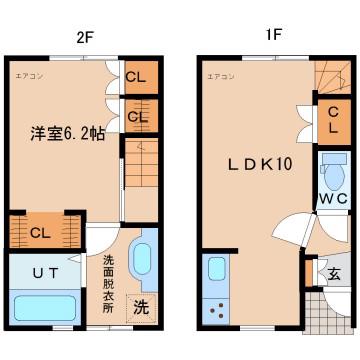 フォレストコート(1LDK/1階)の間取り写真
