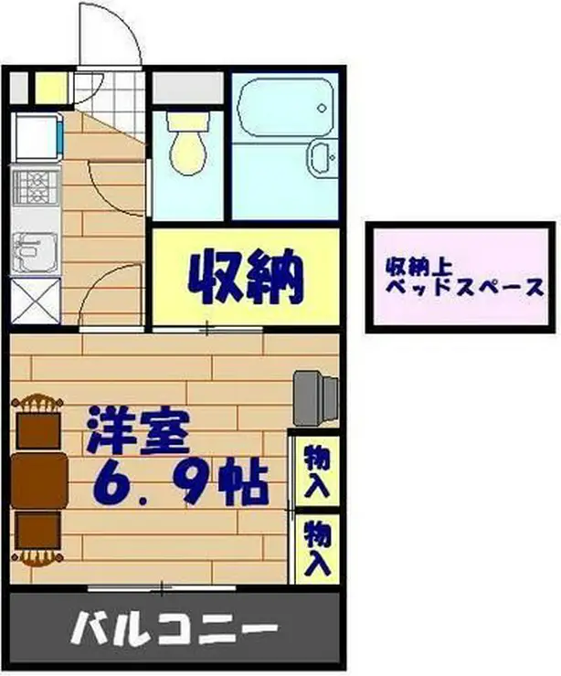 レオパレスクワトロ 2階階 間取り