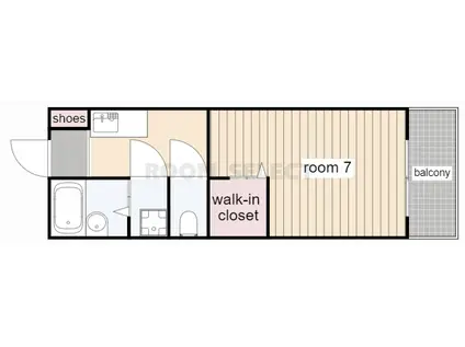 オトーニョ(1K/2階)の間取り写真