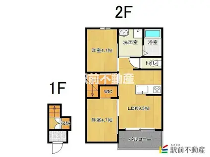 L-BASE本庄(2LDK/2階)の間取り写真
