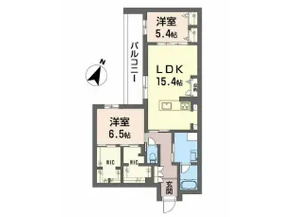 ハムステッドアレー(2LDK/3階)の間取り写真