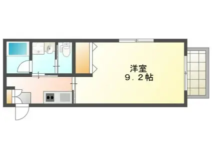 FELICE牛田東(1K/1階)の間取り写真