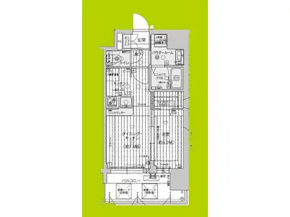プレサンス東淀川駅前プローシェ(1DK/5階)の間取り写真