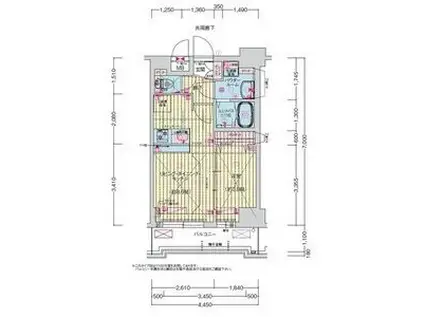 プレサンス高畑ルミア(1LDK/11階)の間取り写真