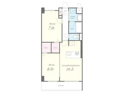 須賀様マンション(2LDK/4階)の間取り写真