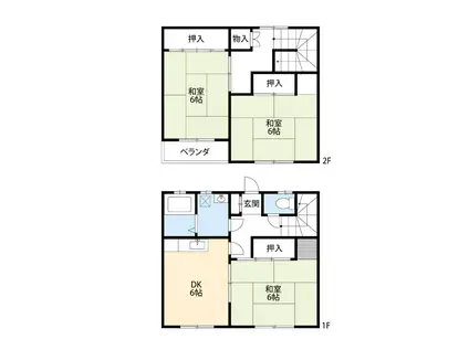 メゾンホワイト(3DK/1階)の間取り写真