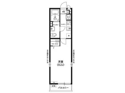 リブリ・JOY MAKUHARI(1K/2階)の間取り写真