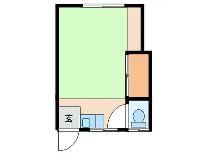 佐々木マンション(ワンルーム/2階)の間取り写真