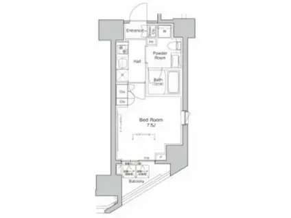 プラウドフラット浅草橋II(1K/10階)の間取り写真