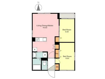 SOLASIA RESIDENCE 中野(2LDK/4階)の間取り写真