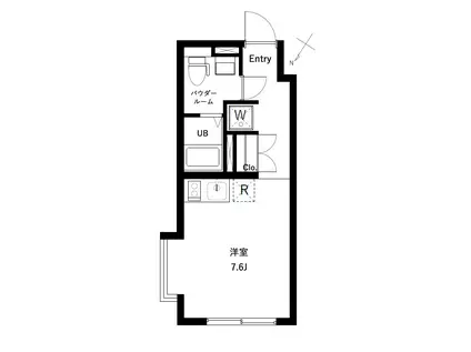 オーキッドレジデンス代々木ウエスト(ワンルーム/3階)の間取り写真