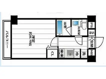 イアース本所吾妻橋(1K/4階)の間取り写真
