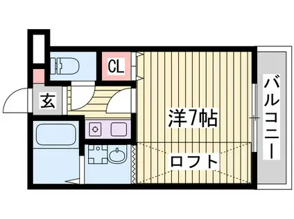 リ・ボーン多聞台(1K/2階)の間取り写真